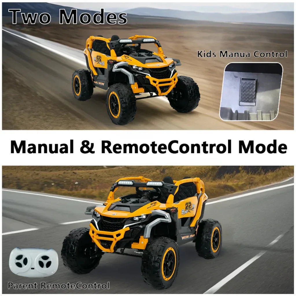 12V Remote Control 2-Seater Kids Ride On UTV Vehicle - Omega Lifestyles
