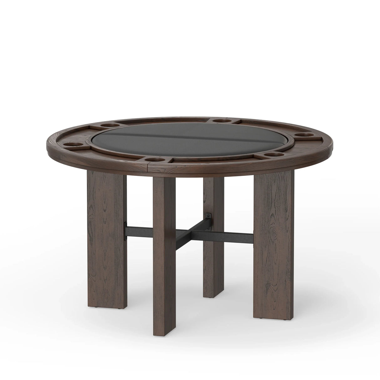 5-Piece Walnut Wood Dining Table and Game Set - Omega Lifestyles
