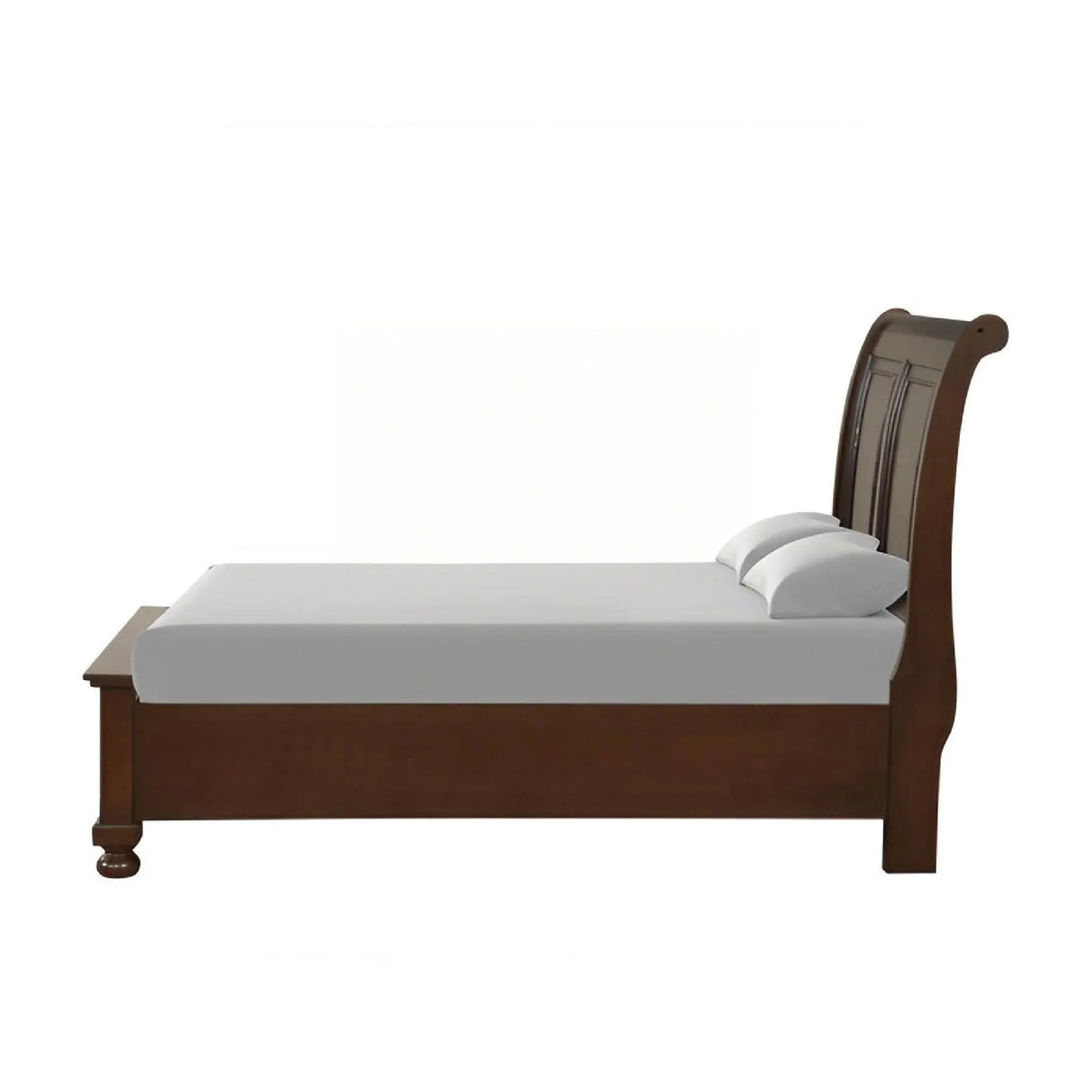 Twin Cherry Wood Platform Bed With Storage Drawers - Omega Lifestyles
