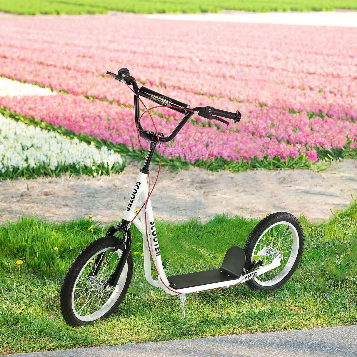 Youth Adjustable Handlebar Kick Scooter With Dual Brakes - Omega Lifestyles