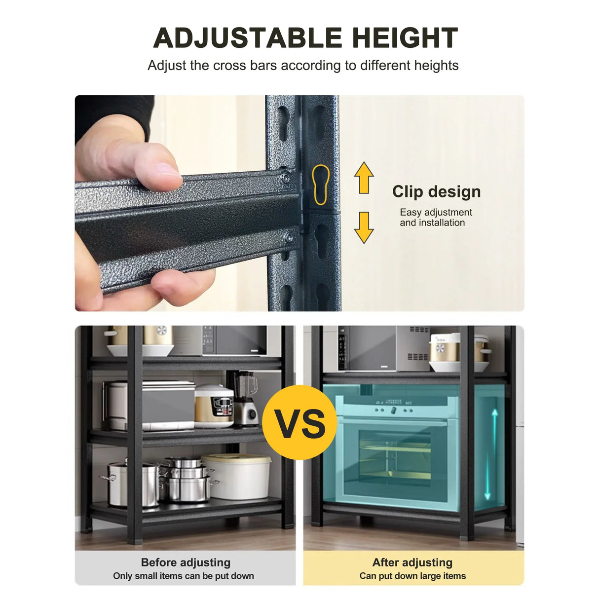 5-Tier Adjustable Metal Storage Shelving Unit - Omega Lifestyles