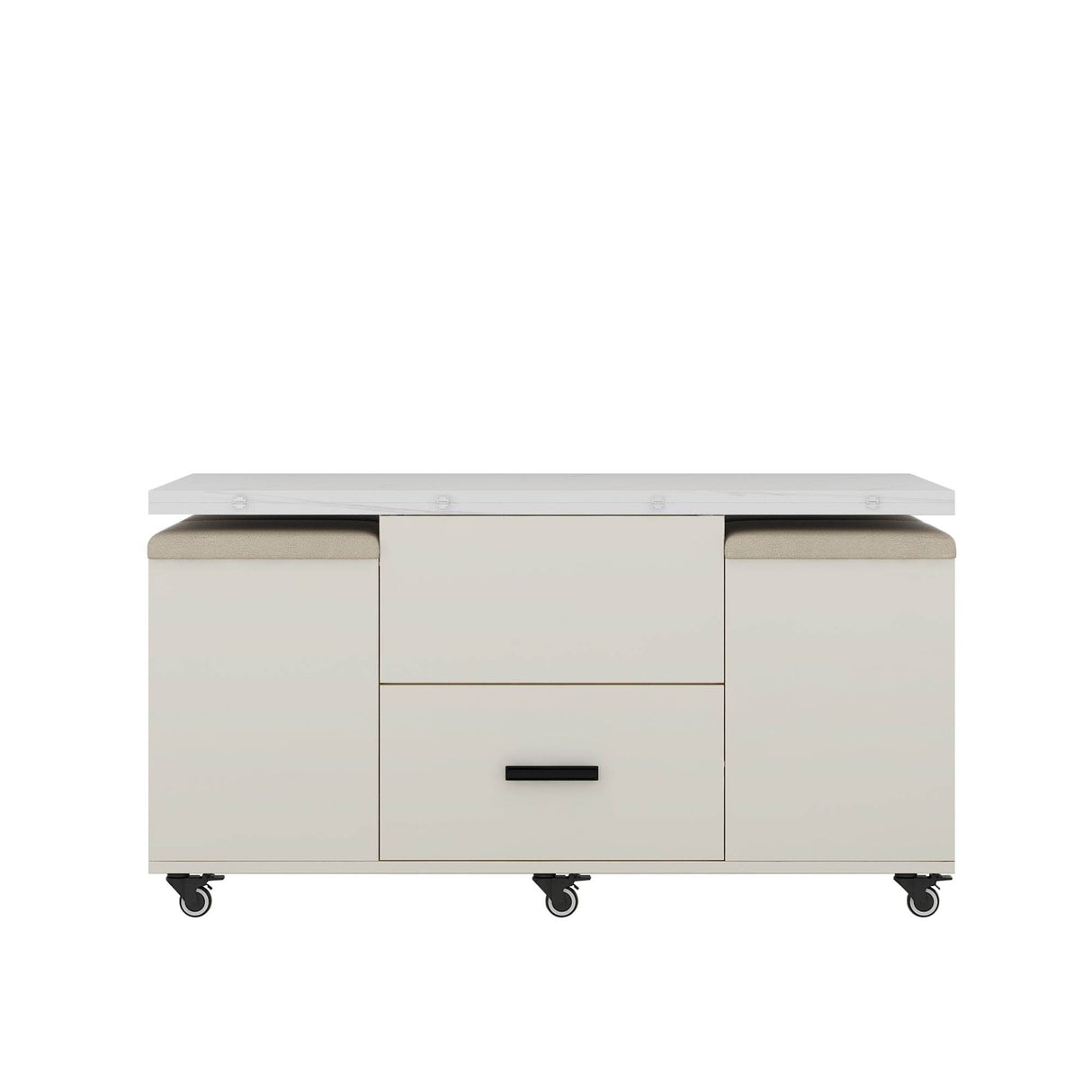 Modern Lift-Up Coffee Table With Storage And Four Stools - Sleep Galleria