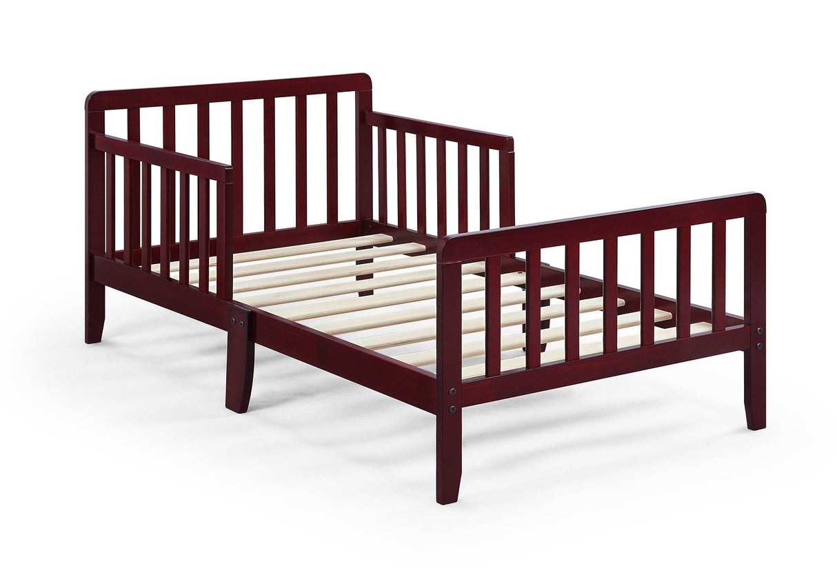 Solid Wood Cherry Toddler Bed With Safety Rails - Omega Lifestyles