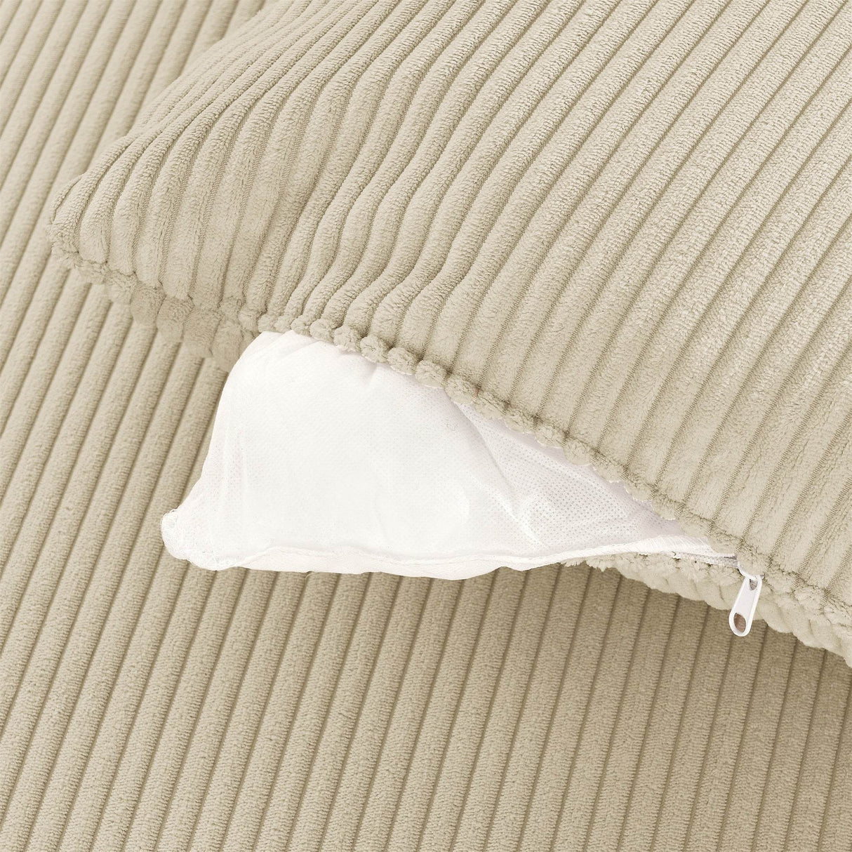 Modern Corduroy 7-Seat Armless Cushion Back Sofa Set - Omega Lifestyles