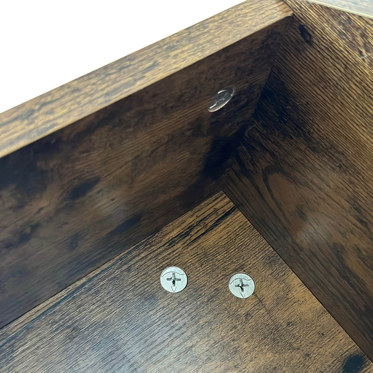 Hexagonal Antique Wood MDF Coffee Table Nightstand - Sleep Galleria