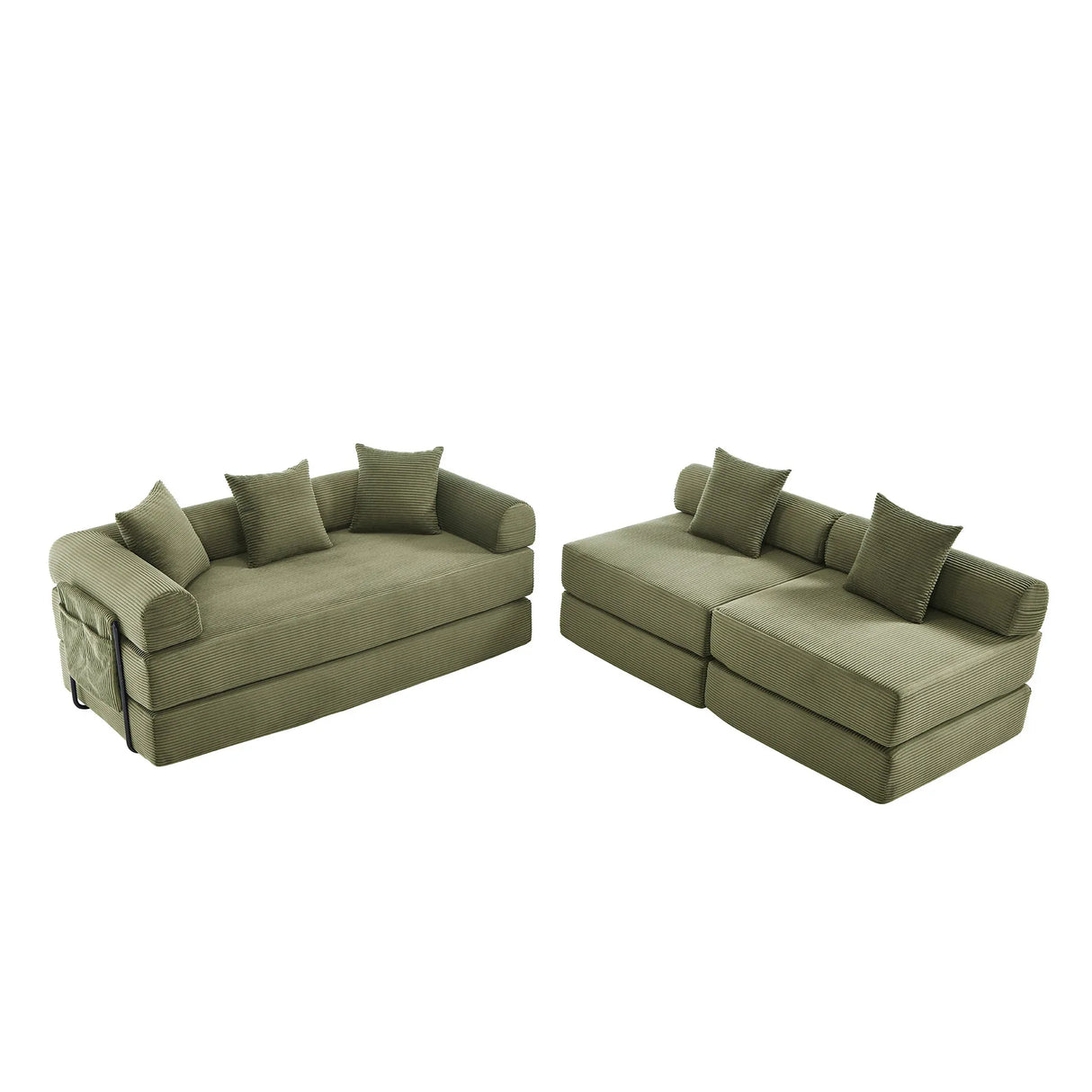 Convertible Folding Corduroy Memory Foam Sofa Bed - Omega Lifestyles