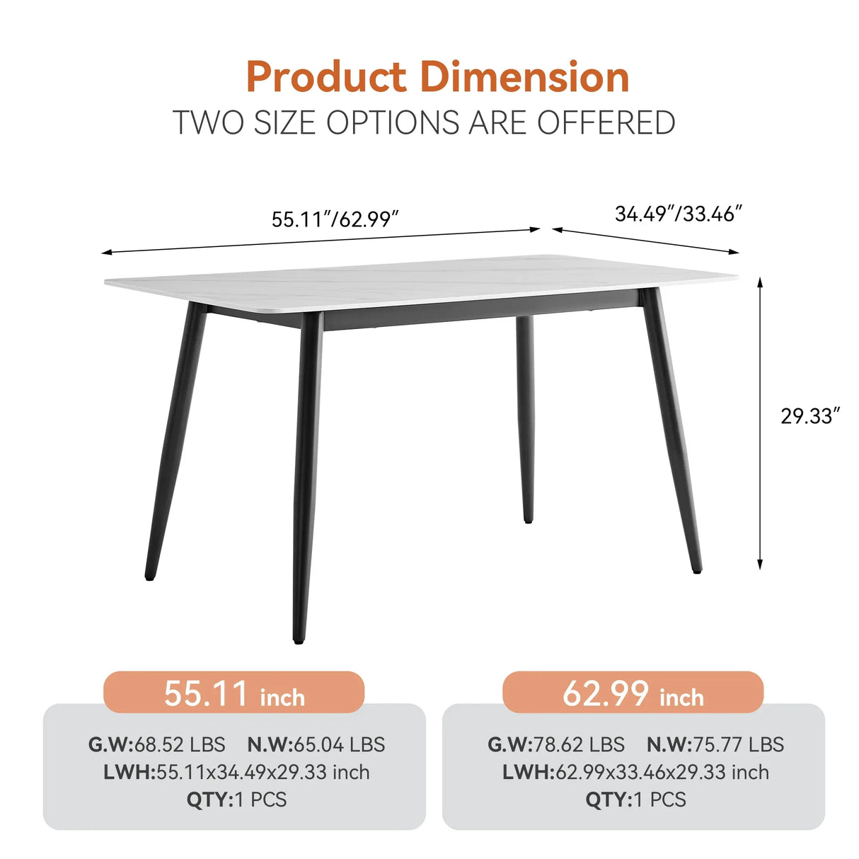 Modern Ceramic Tile Rectangular Dining Table With Metal Base - Omega Lifestyles