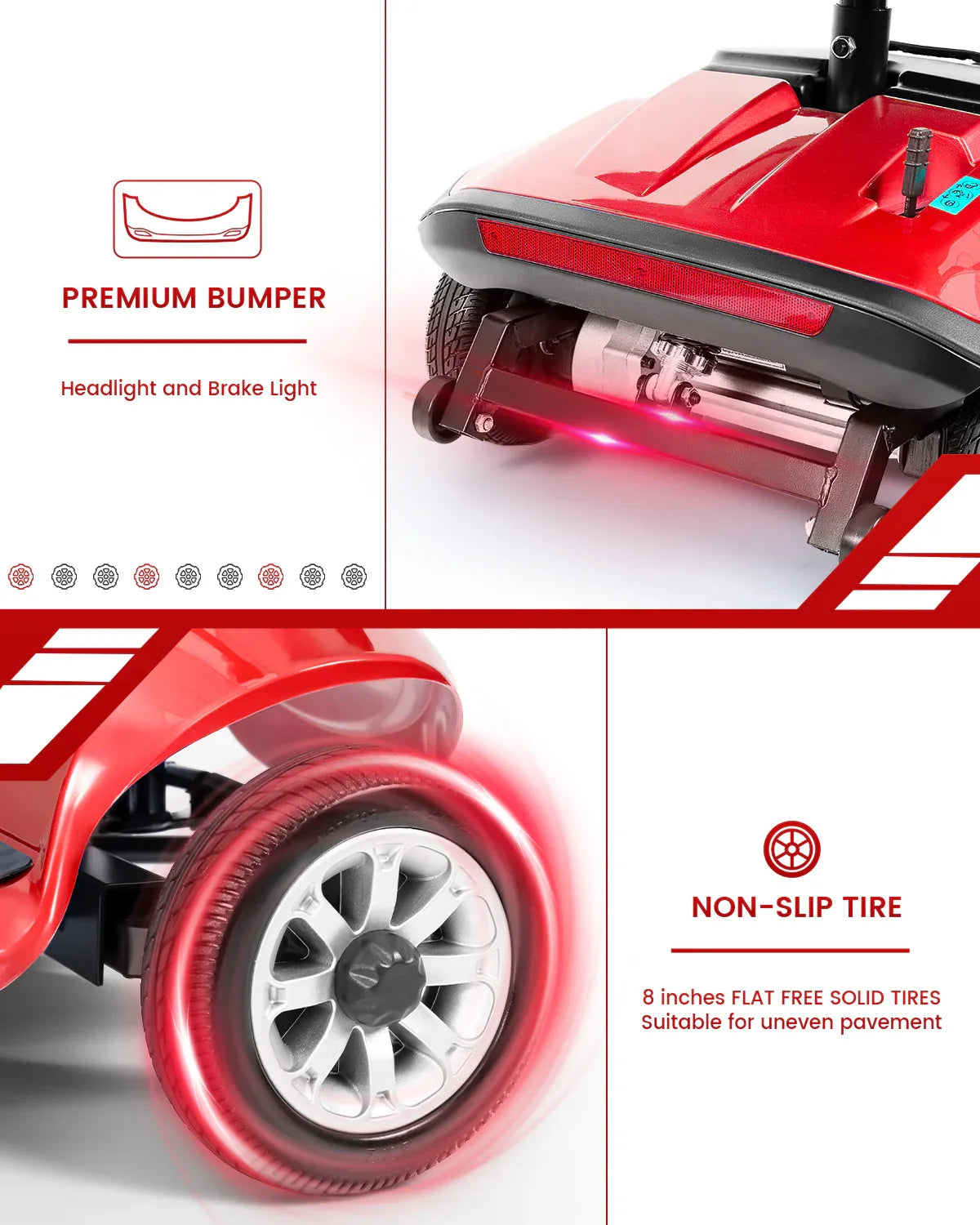 Foldable Portable 350W Motorized Adult Mobility Scooter - Omega Lifestyles