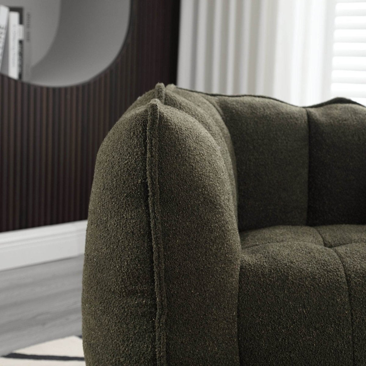 Soft Chenille Bean Bag Chair with Foam - Sleep Galleria