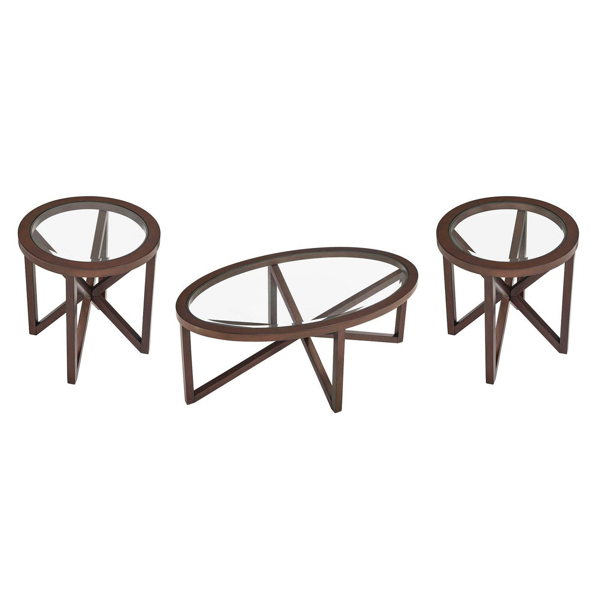 Modern Round Tempered Glass Top Coffee Table - Sleep Galleria