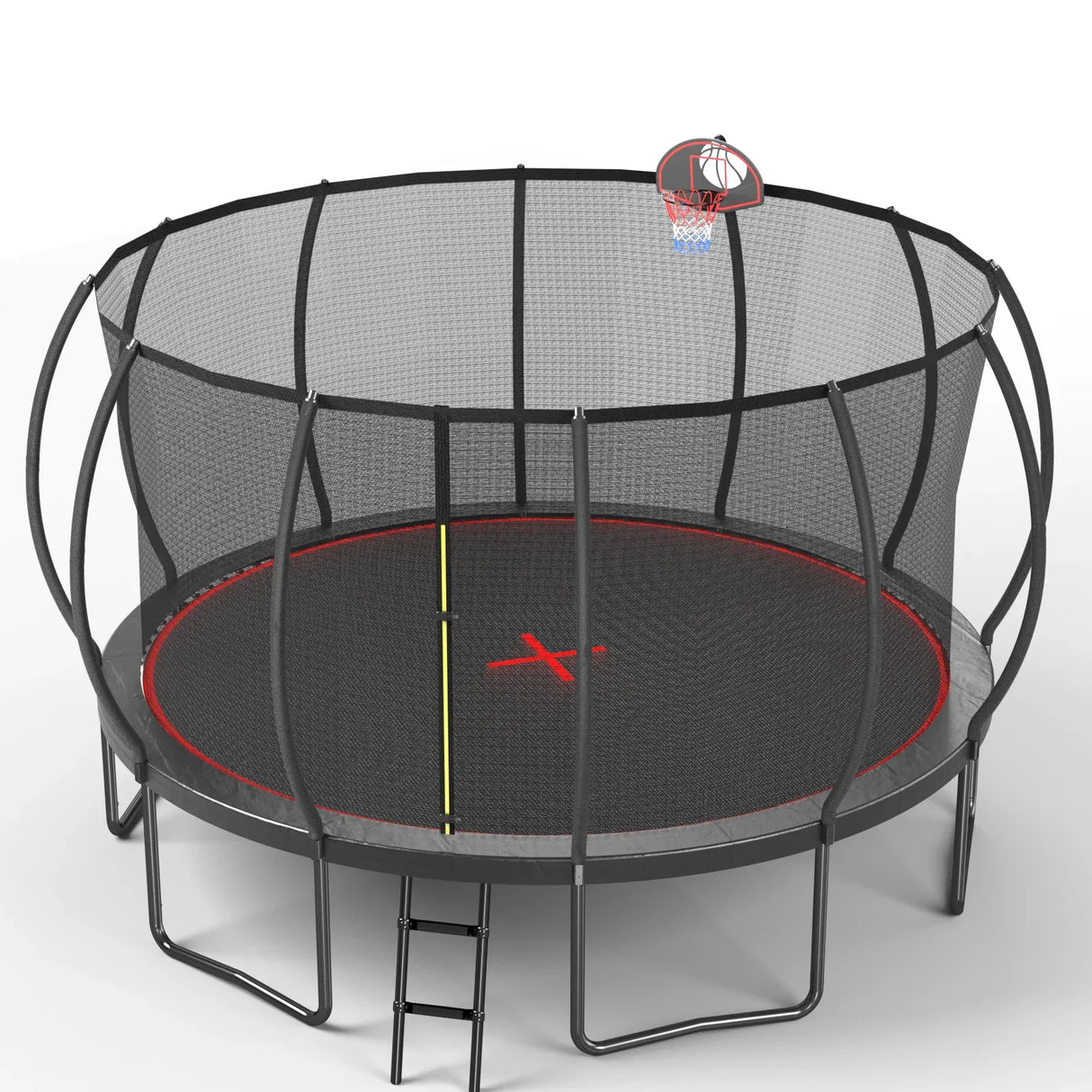 16-Foot Outdoor Galvanized Steel Garden Trampoline - Omega Lifestyles