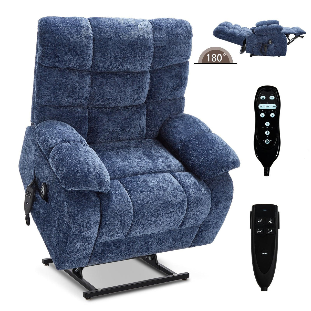 Medium-Firm Large Power Lift Massage Recliner Chair - Omega Lifestyles