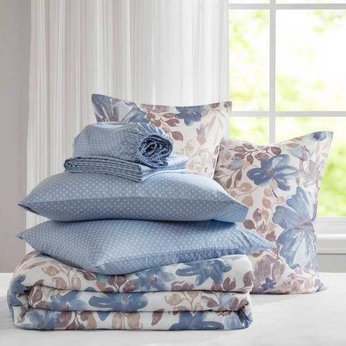 Floral Print Polyester Comforter Set With Sheets - Sleep Galleria