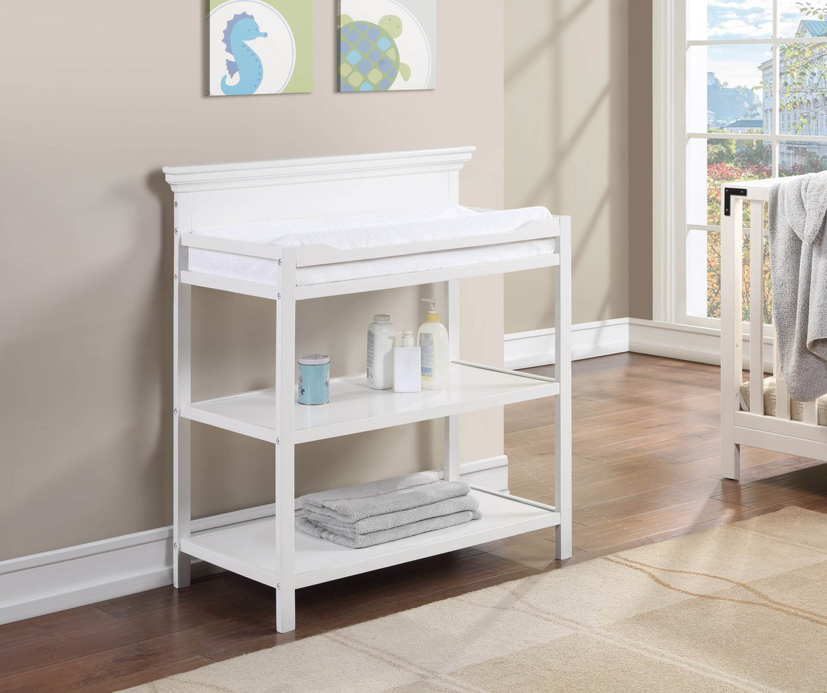 Universal Solid Wood White Baby Changing Table