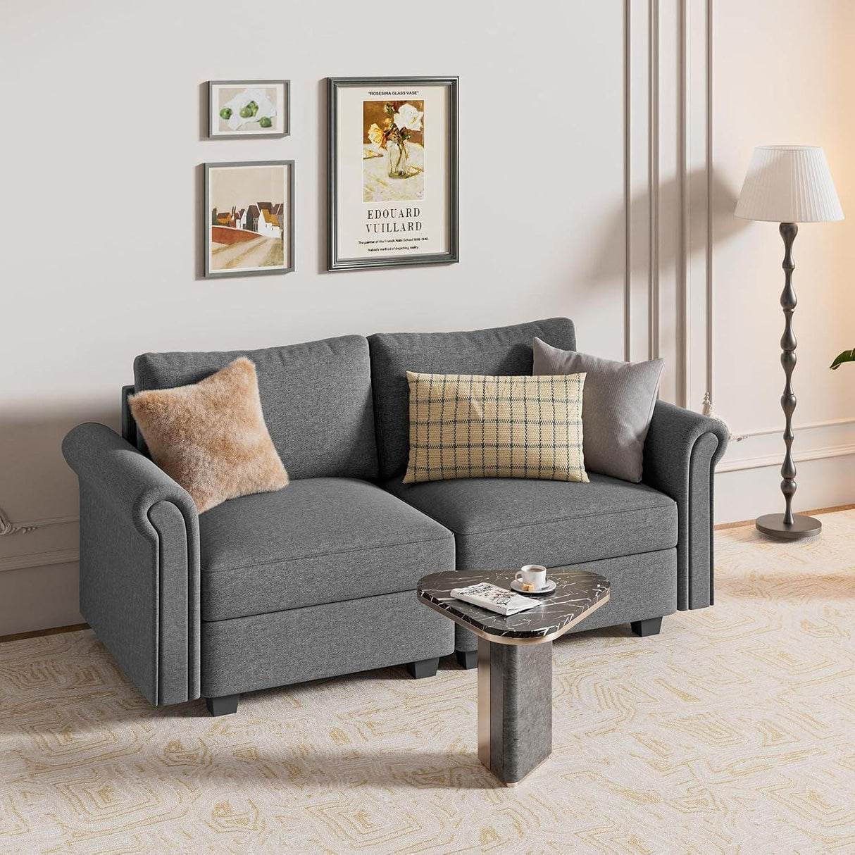 Modular Memory Foam 2-Seat Modern Loveseat Sofa - Omega Lifestyles