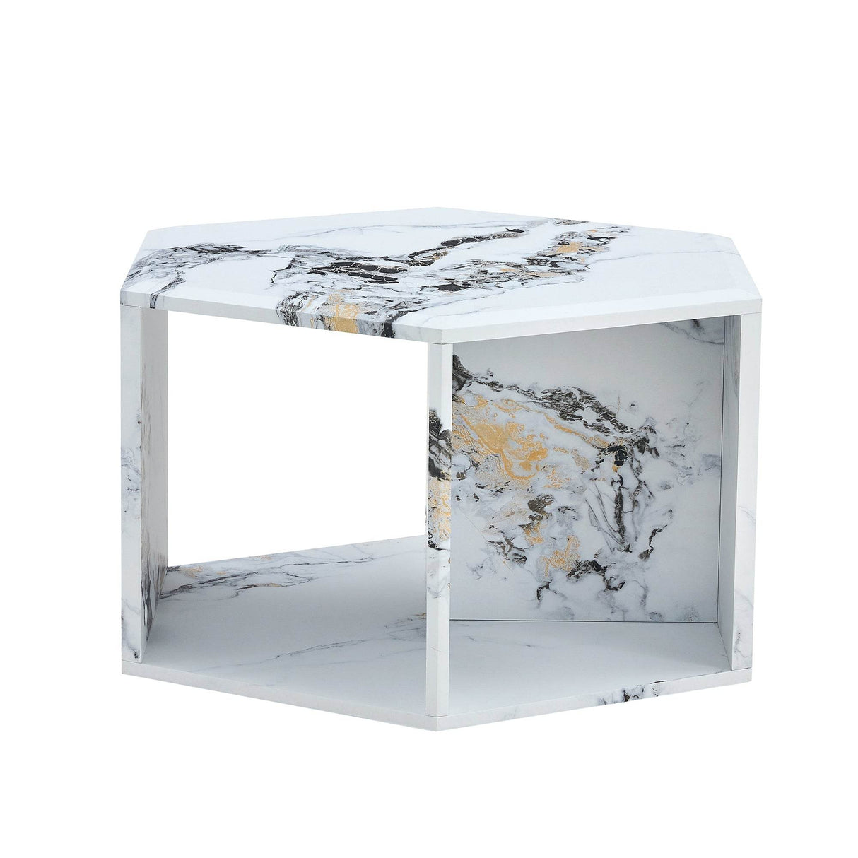 Hexagonal MDF Modern Stand-Up Coffee Table - Sleep Galleria