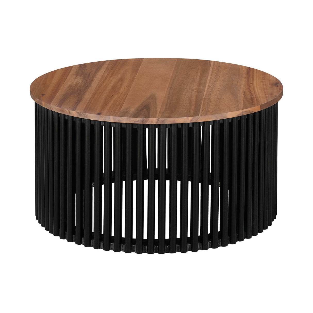 Acacia Solid Wood Round 30-Inch Coffee Table - Sleep Galleria