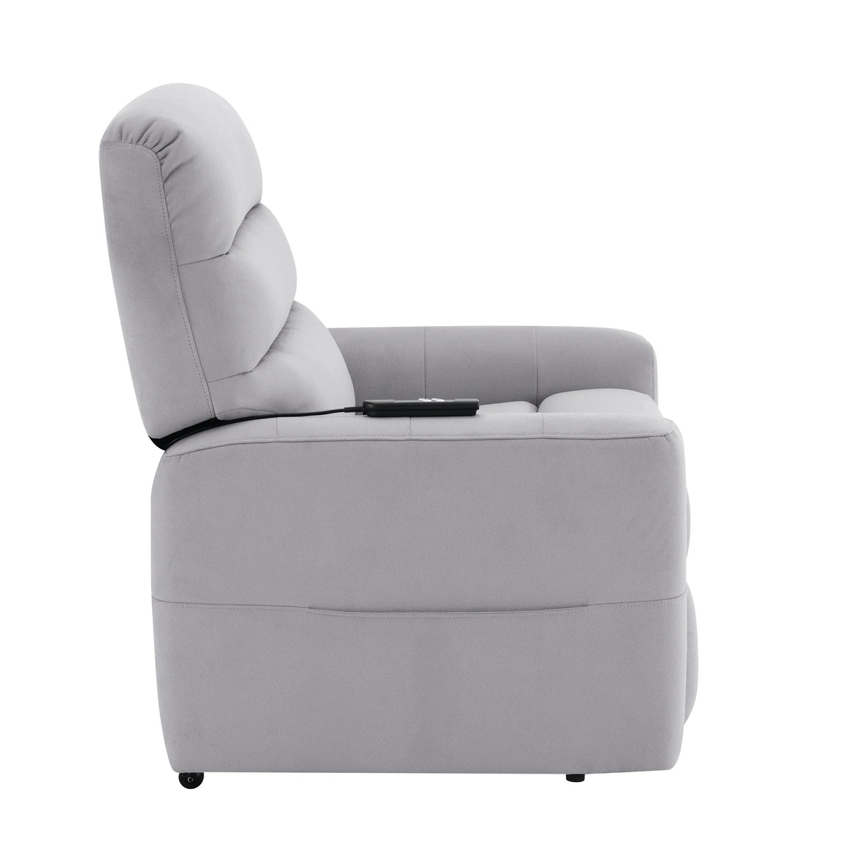 Power Motion Gray Faux Leather Reclining Massage Chair - Omega Lifestyles