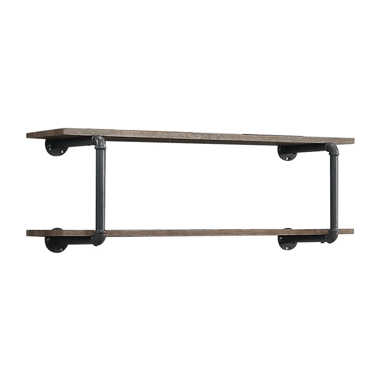 Brantley Oak Metal Synthetic Wood Wall Rack - Omega Lifestyles