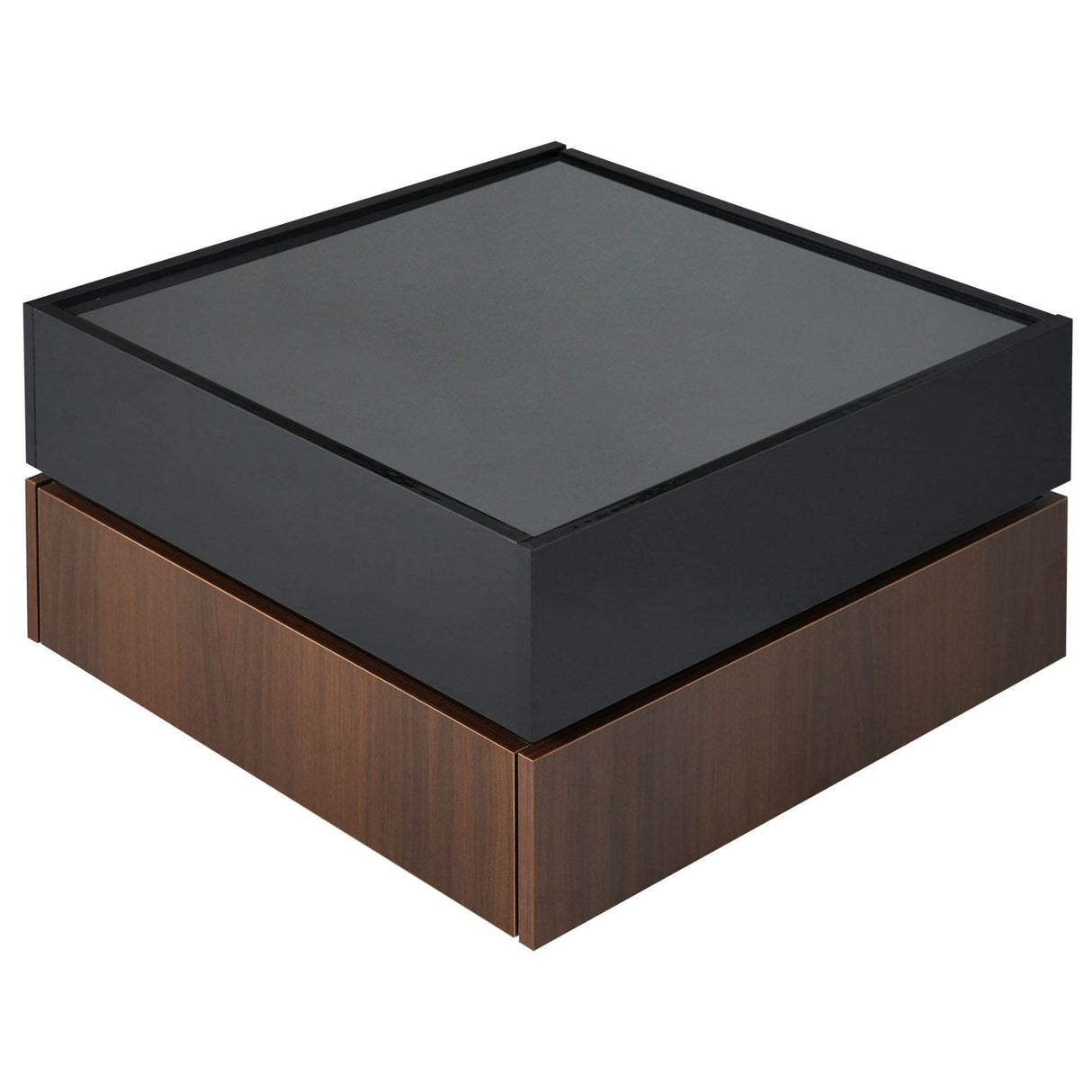 360 Degree Rotating Square Coffee Table With Drawers - Omega Lifestyles