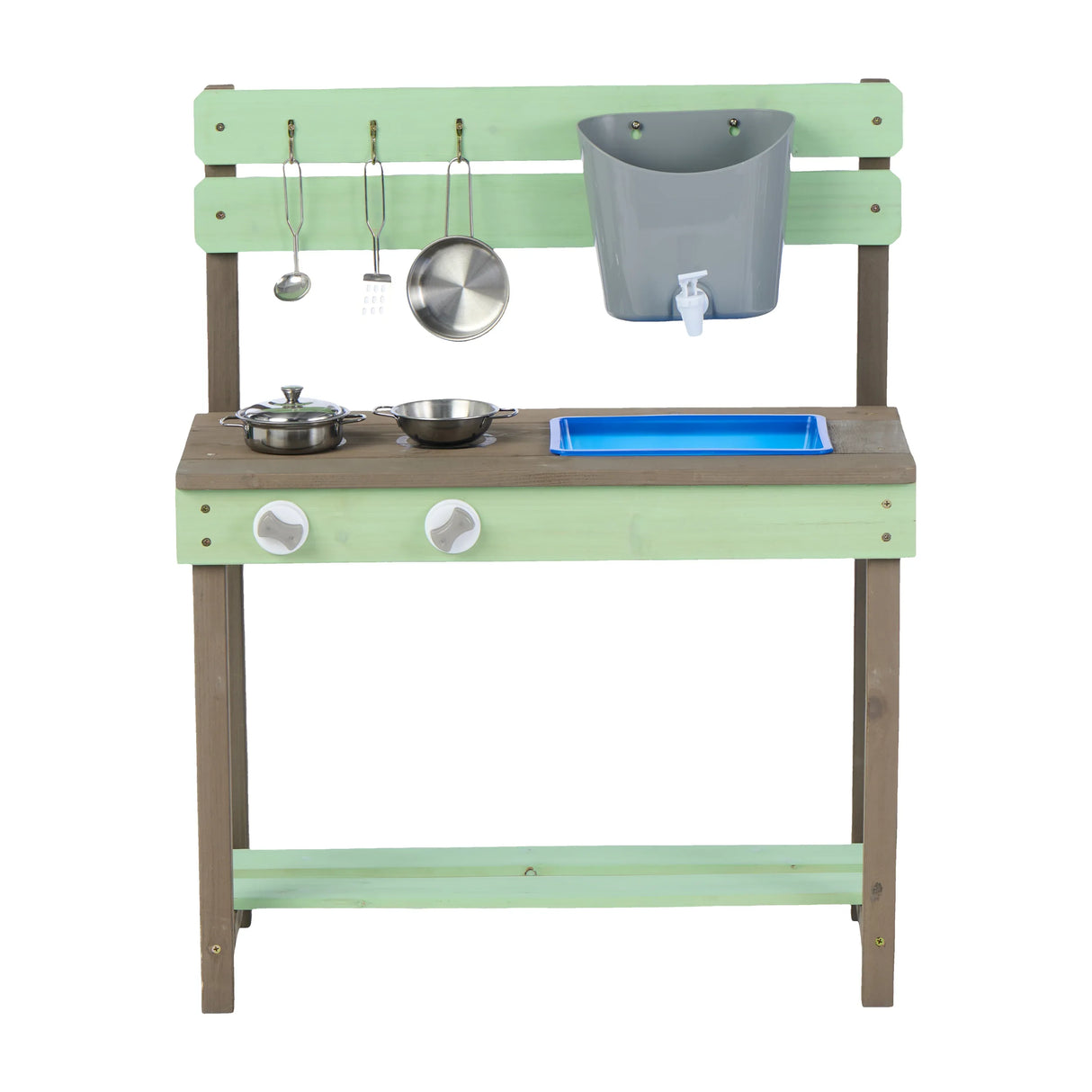 Solid Wood Kids Play Kitchen With Water Play Set - Omega Lifestyles