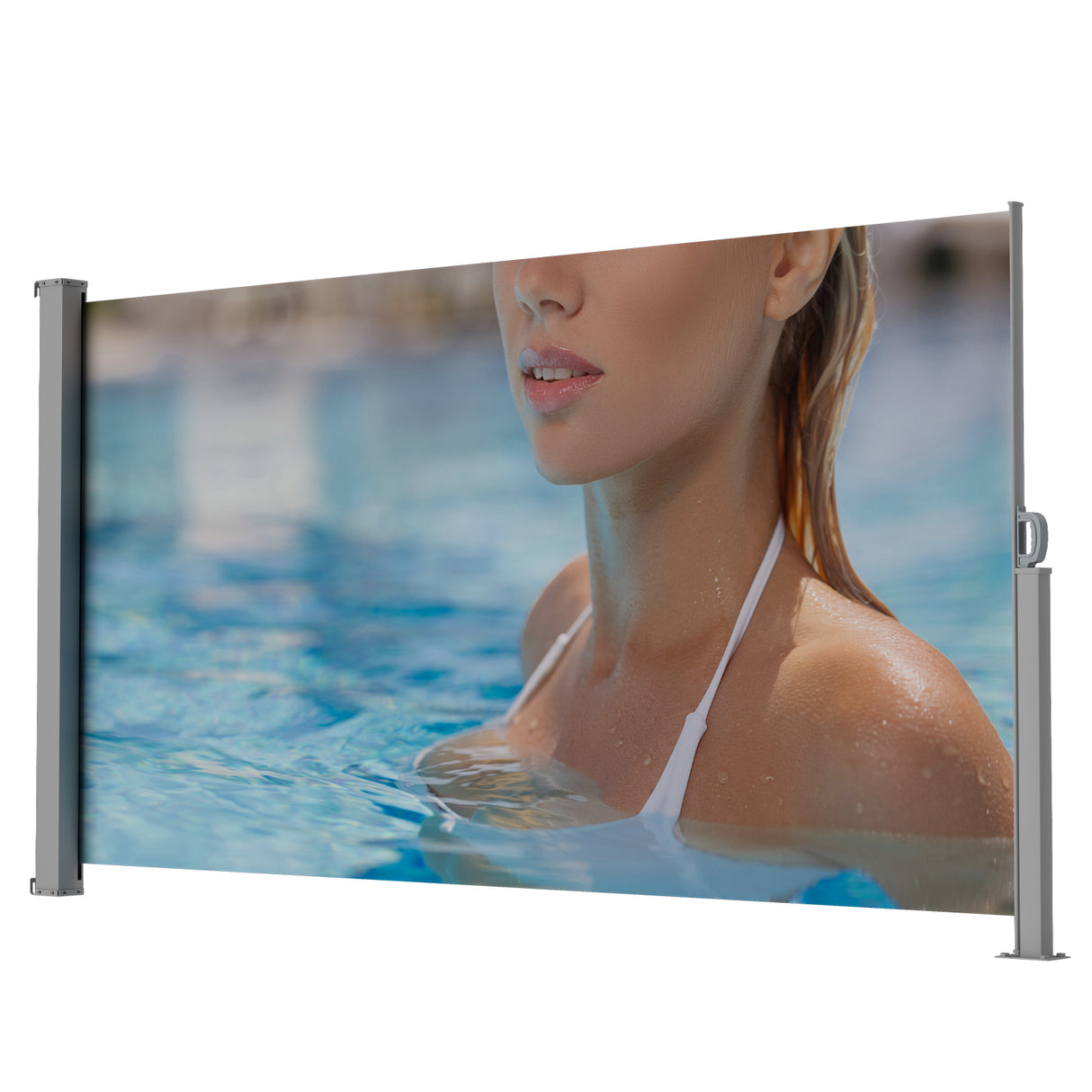 Manual Retractable UV Resistant Side Awning Screen