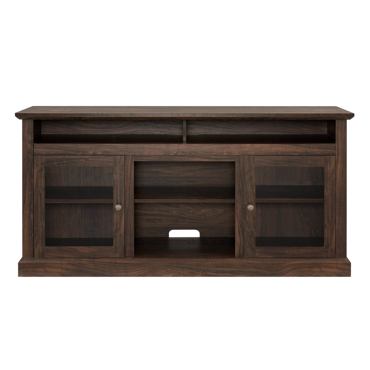 American Traditional Brown MDF TV Stand Console - Omega Lifestyles