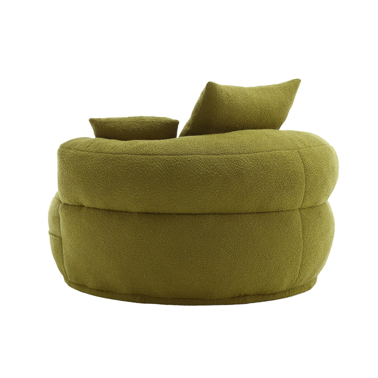 Modern Chenille Circular Sponge Sofa With Throw Pillows - Omega Lifestyles