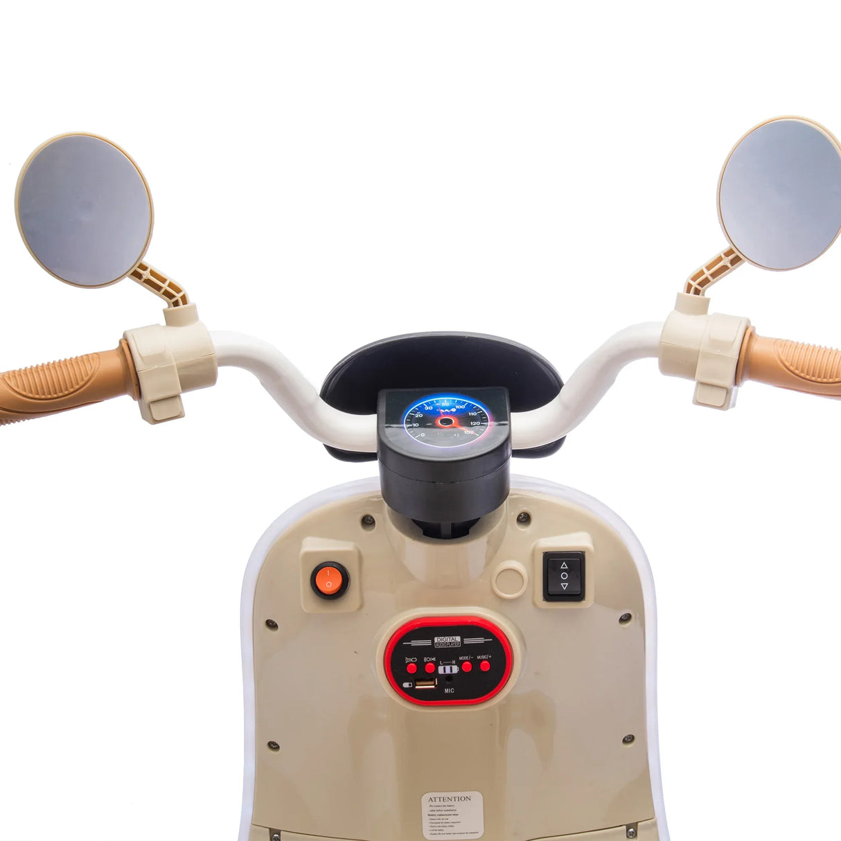 12V Dual Motor Kids Three-Wheel Electric Ride-On Motorcycle - Omega Lifestyles