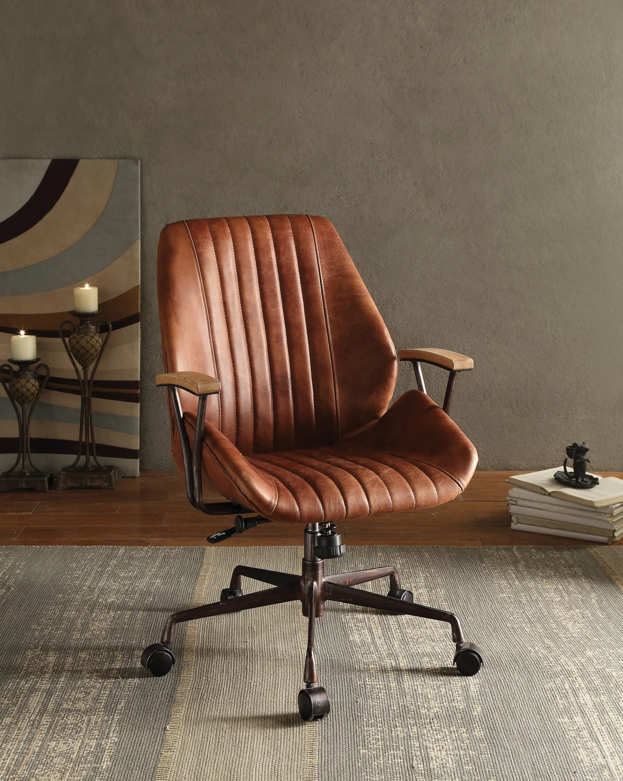 Top Grain Leather Executive Adjustable Office Chair - Omega Lifestyles