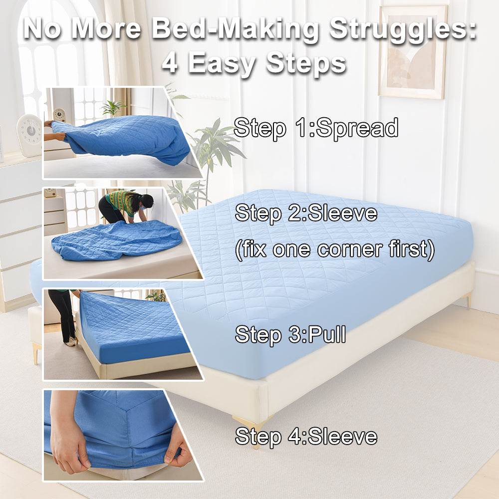 Waterproof Ultrasonic Cotton Mattress Protector Full - Sleep Galleria