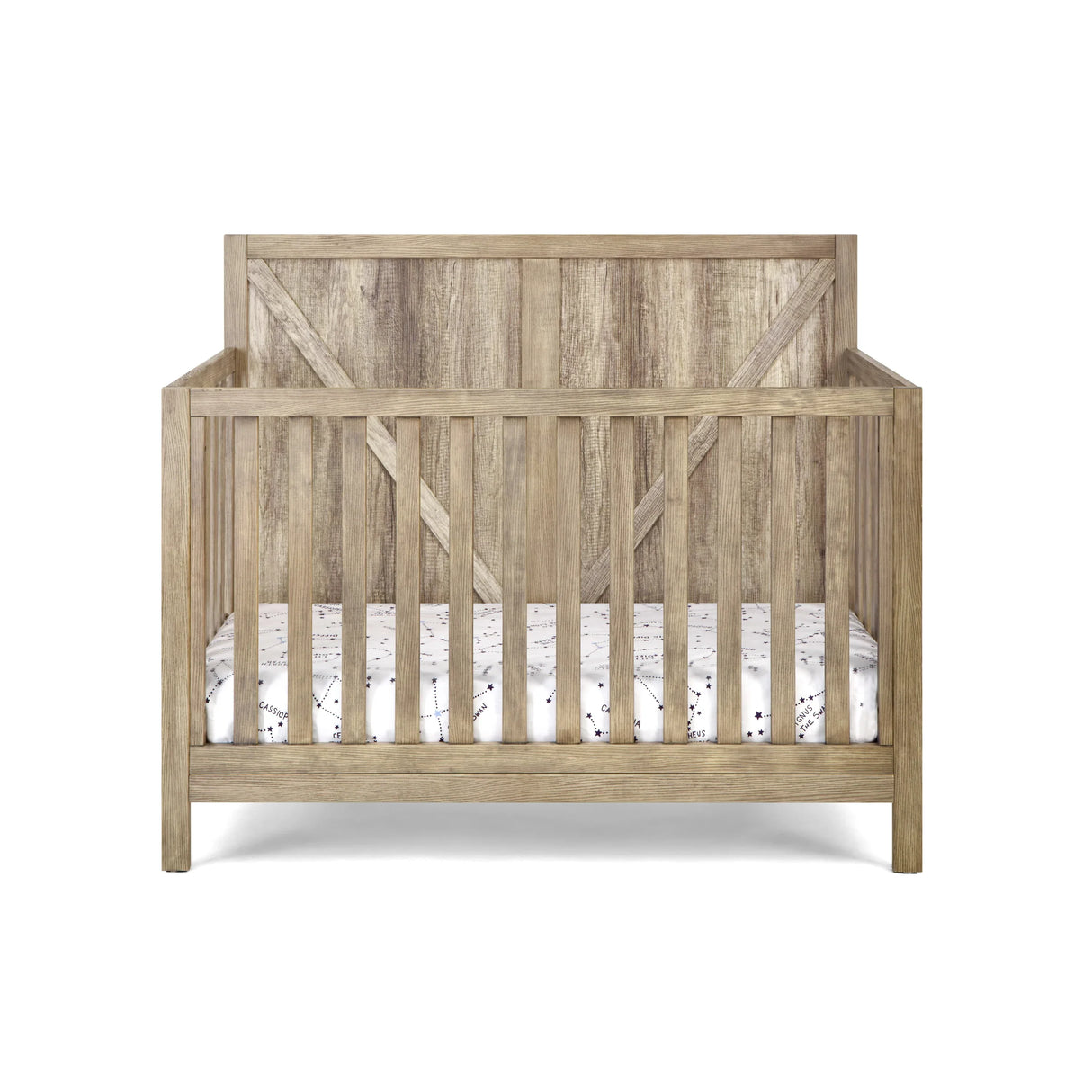 4-in-1 Convertible Solid Wood Barnside Crib Chestnut - Omega Lifestyles
