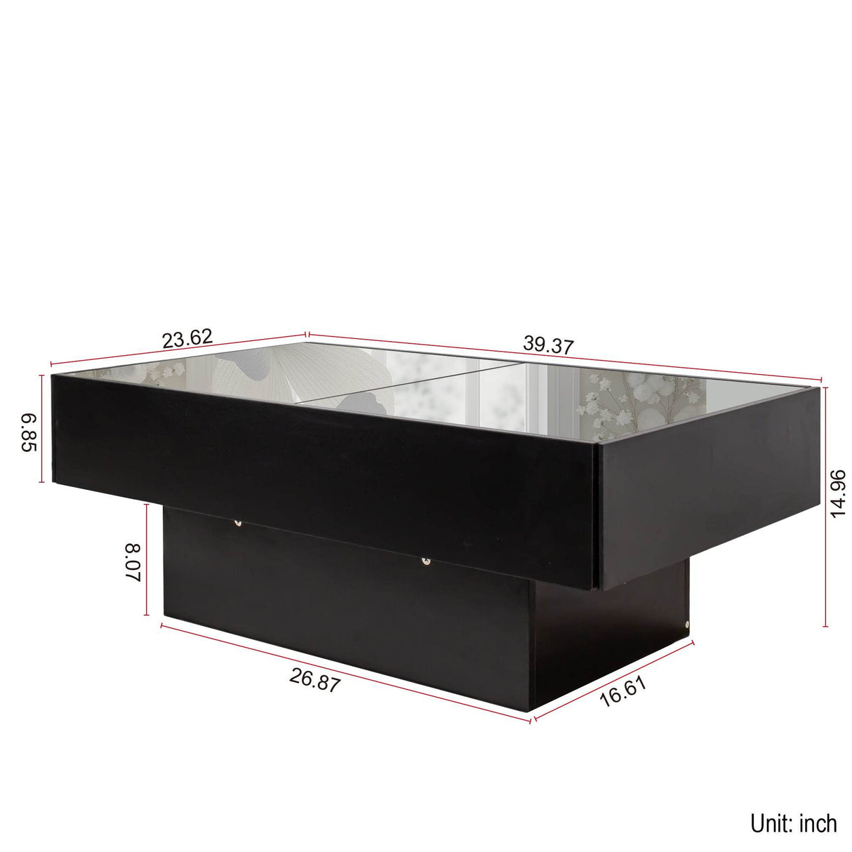 Extendable Coffee Table With Sliding Top And Storage Compartment - Sleep Galleria