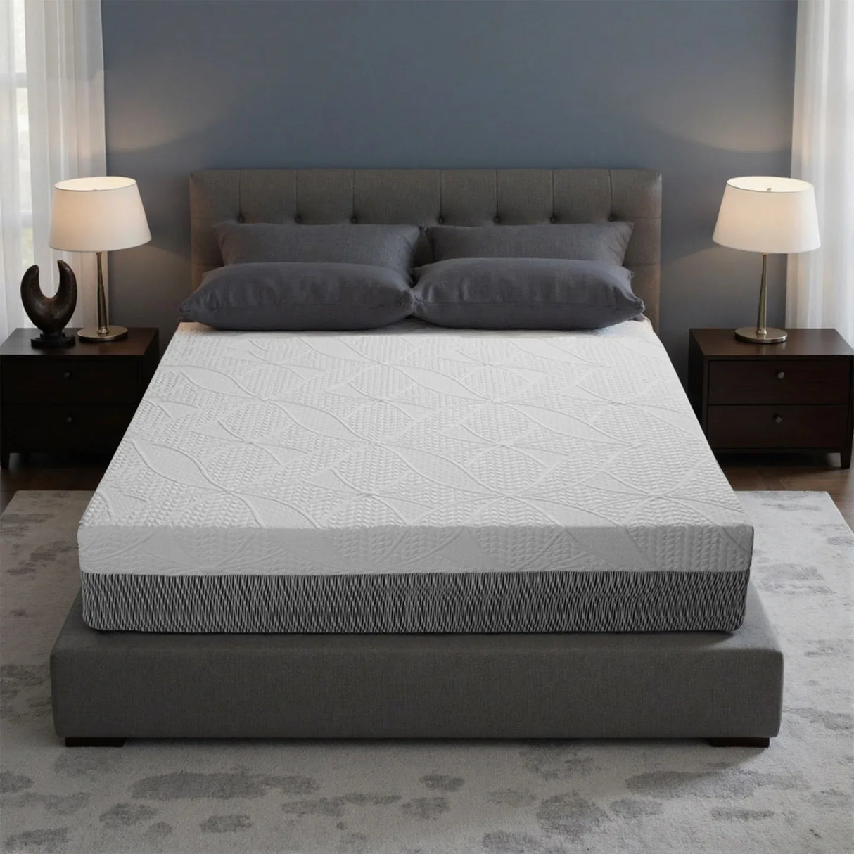 Soft 14-Inch Plush Foam Queen Mattress With Cooling Cover - Omega Lifestyles