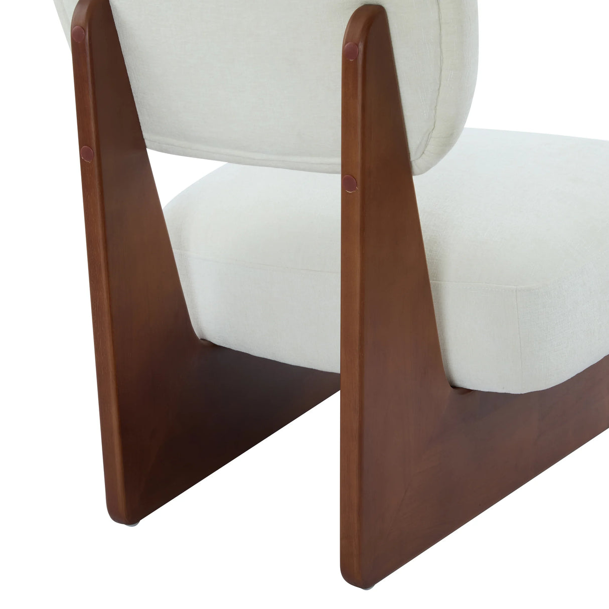 Set of 2 Modern Beige Polyester Upholstered Lounge Chairs - Omega Lifestyles