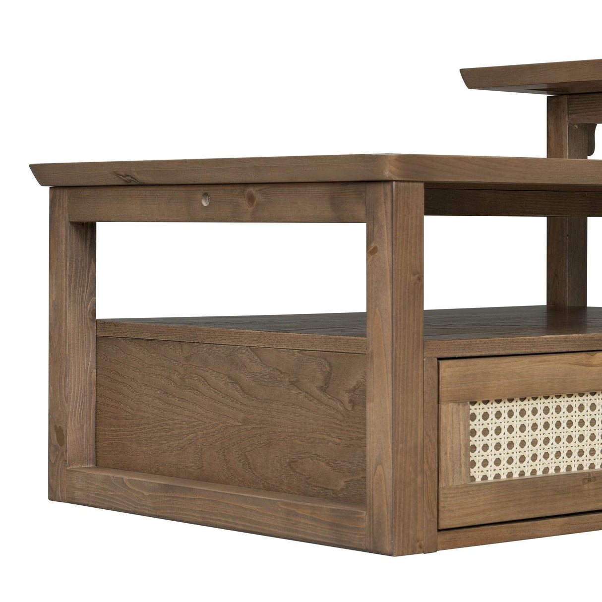 Modern Dark Brown MDF Coffee Table With Storage Drawer - Sleep Galleria