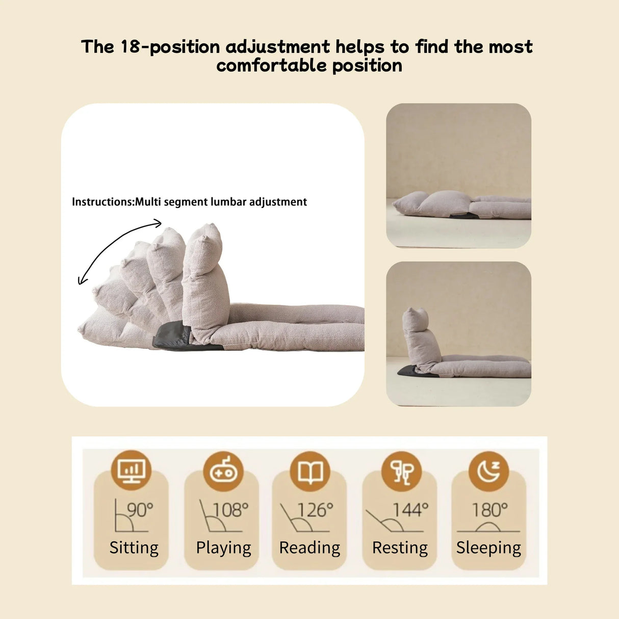 Adjustable Full-Body U-Shaped Metal Recliner Sofa - Omega Lifestyles