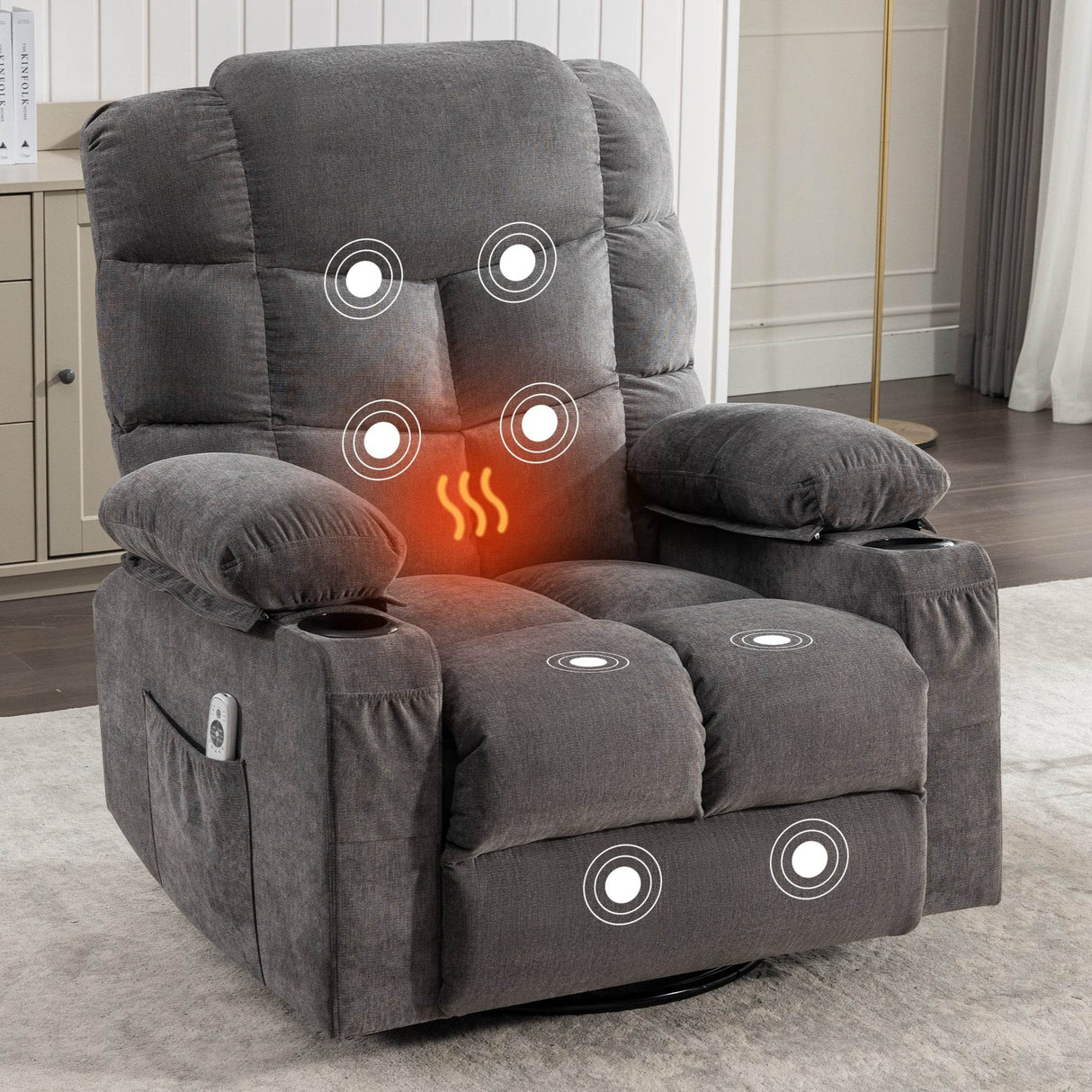 Soft Rocking Massage Recliner Chair With Heating