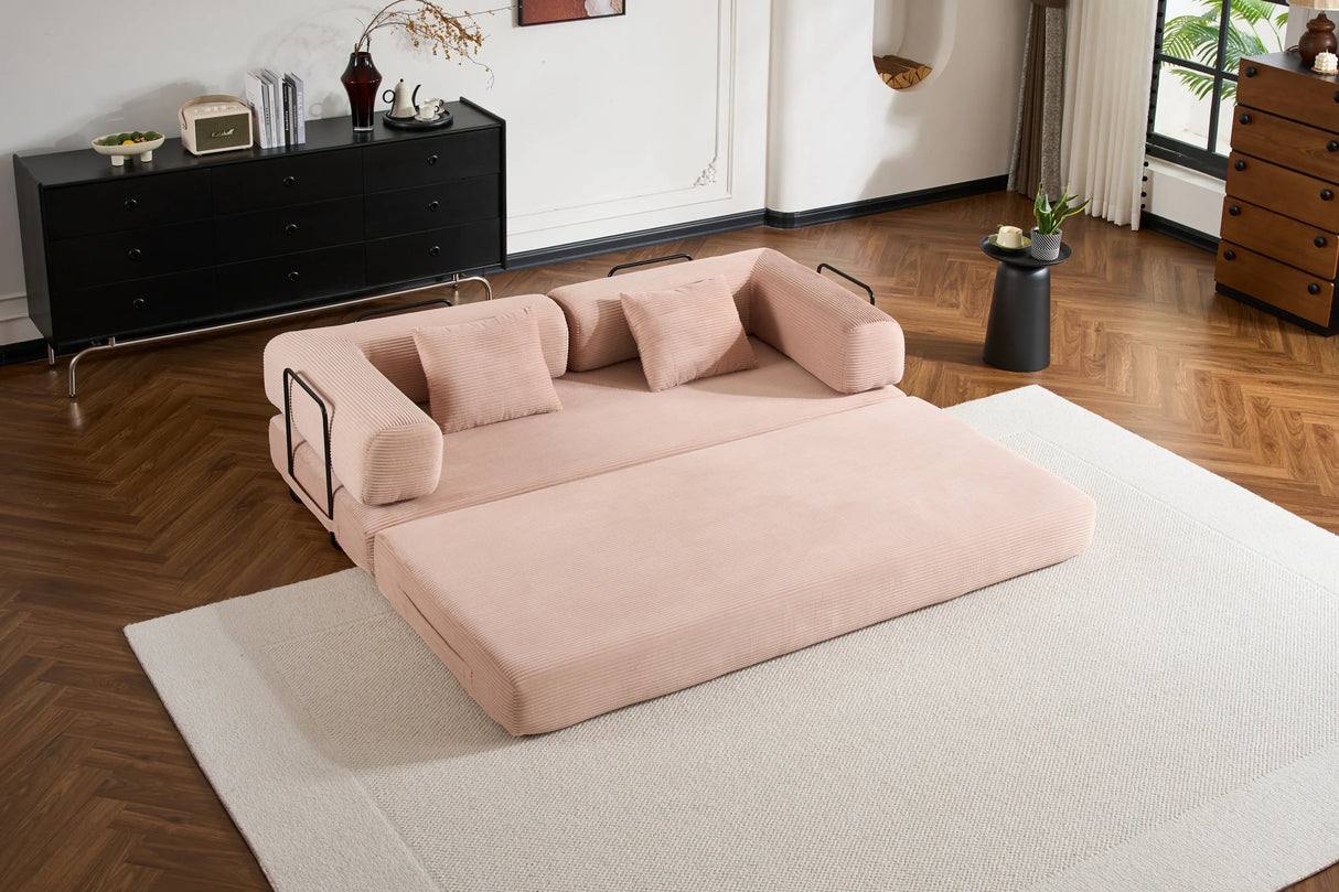 Convertible Corduroy 4-in-1 Sleeper Sofa Bed - Omega Lifestyles