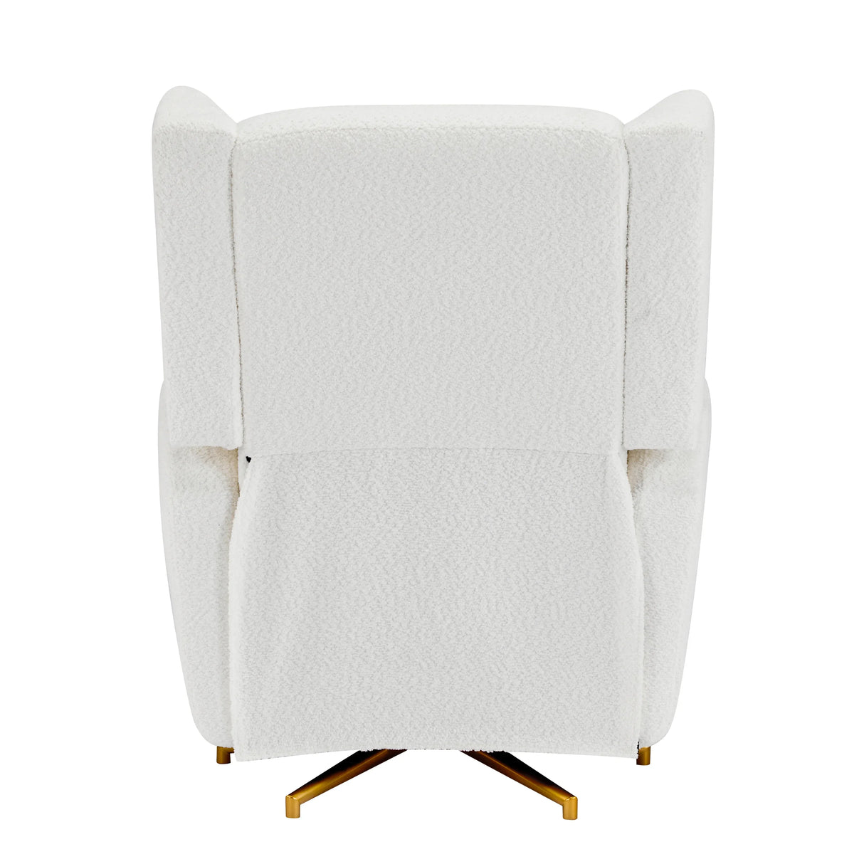 Boucle Upholstered Beige Power Recliner Chair With Swivel - Omega Lifestyles