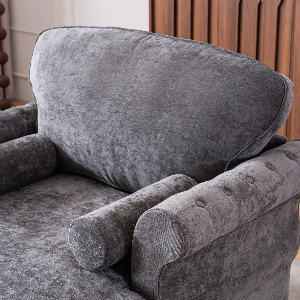 Chenille Oversized Foam Recliner Sofa With Removable Cushions - Omega Lifestyles
