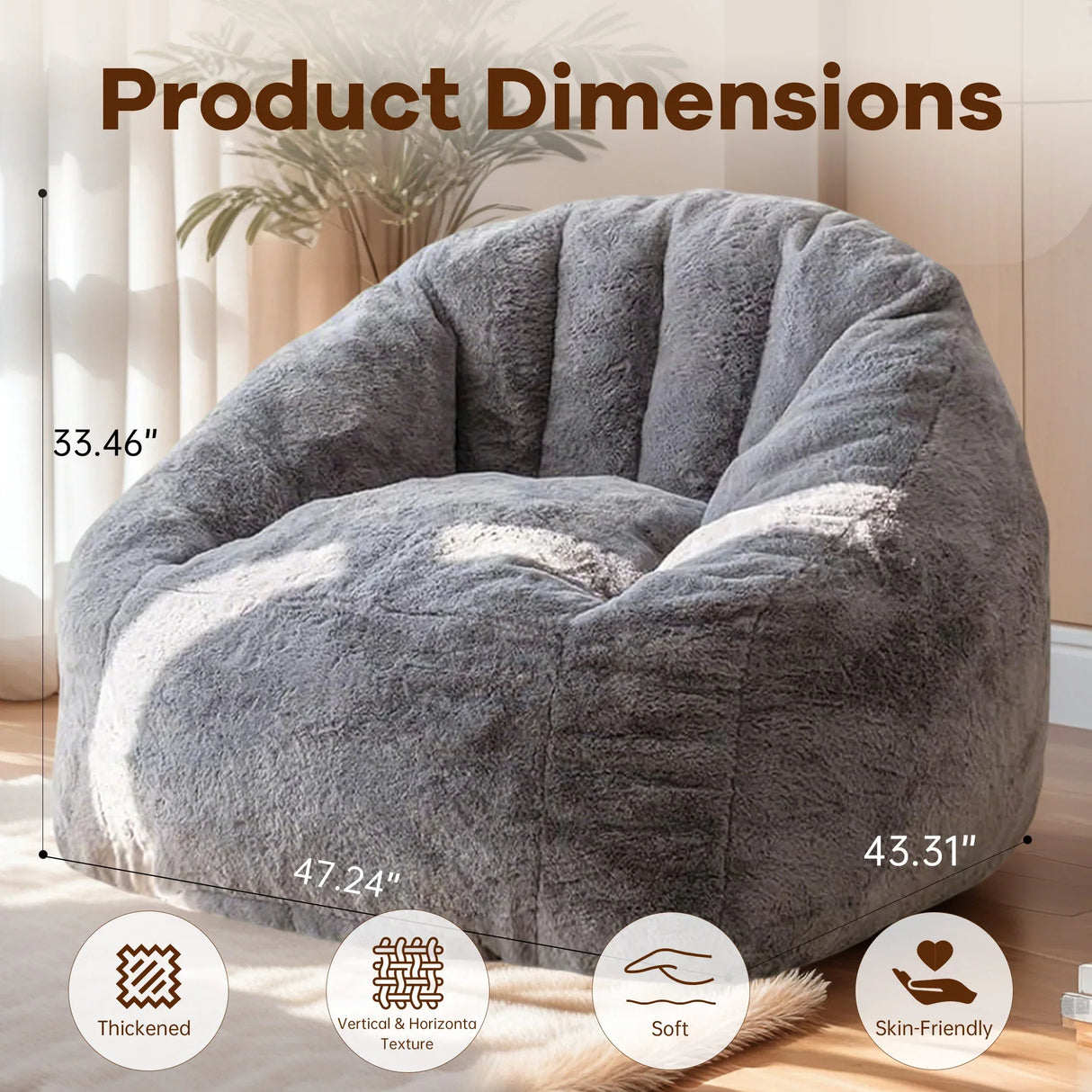 High Density Foam Filled Flannelette Bean Bag Chair - Omega Lifestyles