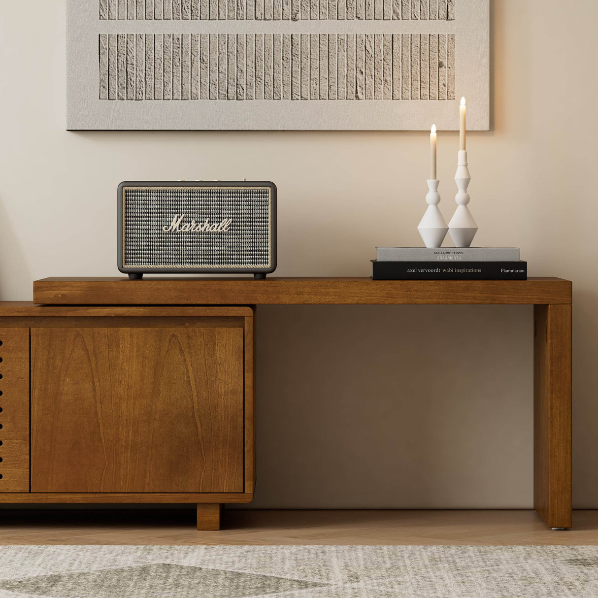 Mid-Century Modern Extendable TV Stand With Storage - Sleep Galleria