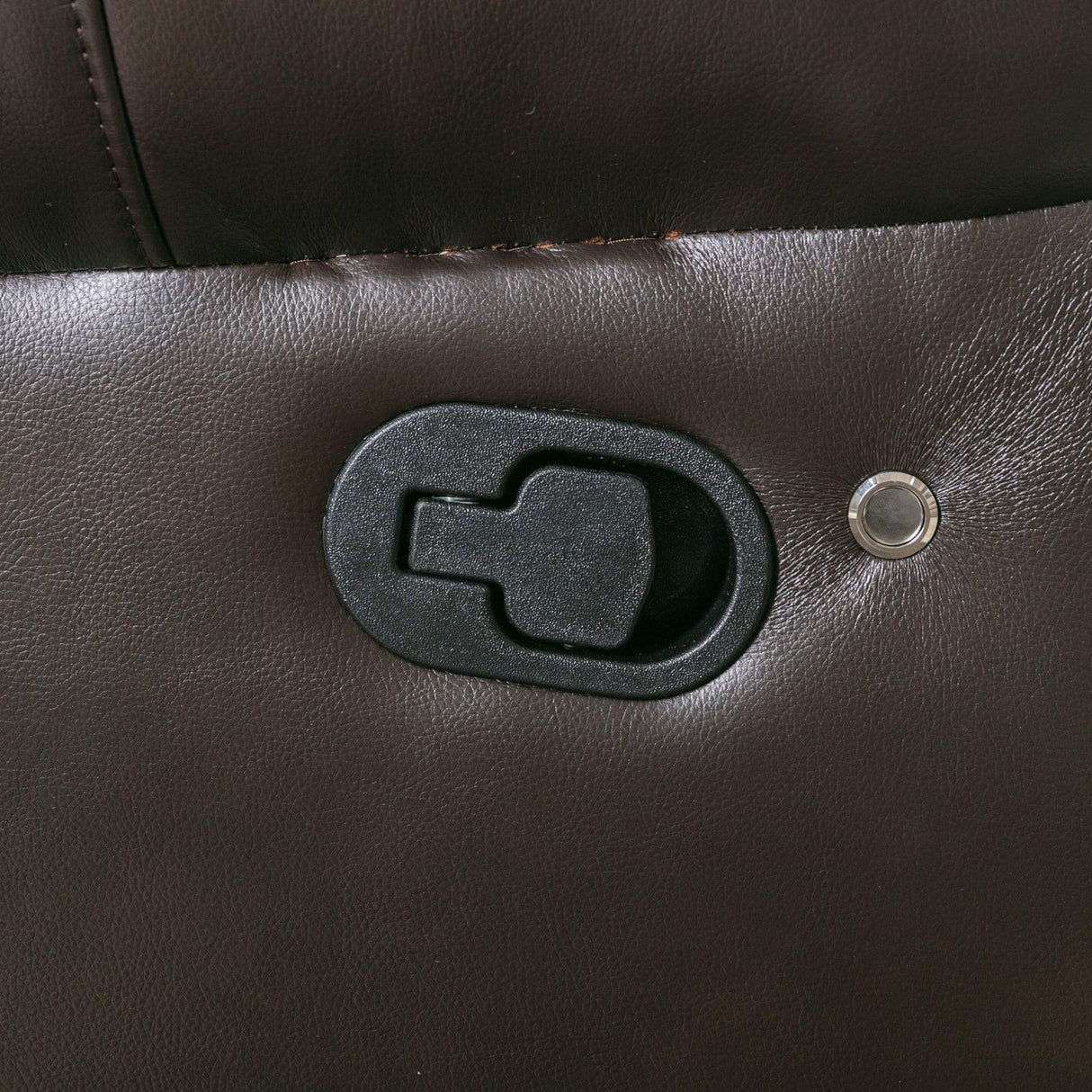 Manual Faux Leather Recliner Chair With Hidden Storage And LED - Omega Lifestyles