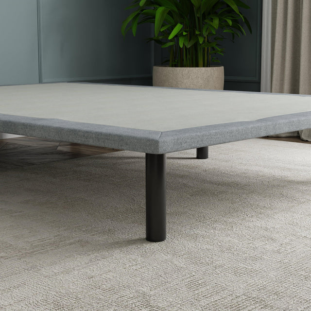 California King Upholstered Steel Platform Bed Frame Foundation - Omega Lifestyles
