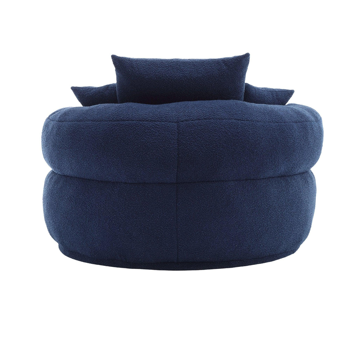 Modern Chenille Circular Sleeper Chair With Throw Pillows - Omega Lifestyles
