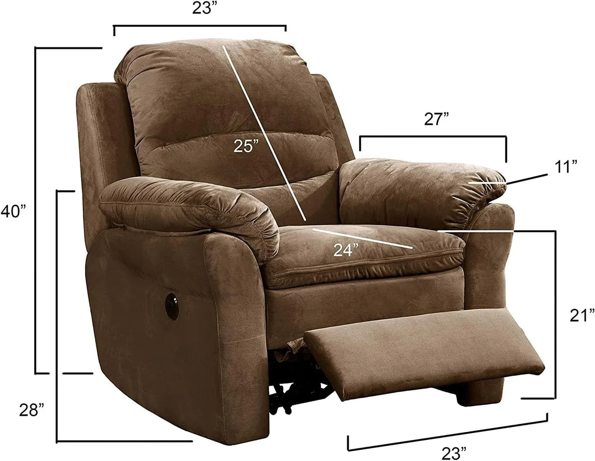 Electric Recliner Chair With USB Port And Lumbar Massage - Omega Lifestyles