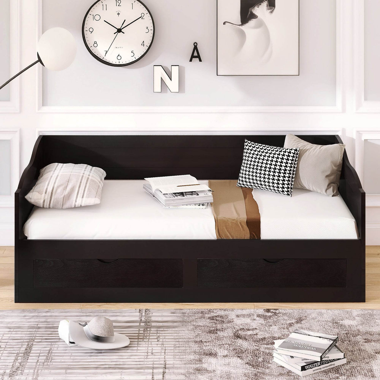 Twin Extendable Solid Wood Daybed With Trundle Drawers - Omega Lifestyles