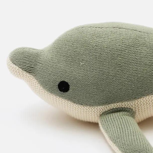Hand-Knitted Cotton Stuffed Dolphin Soft Toy - Omega Lifestyles