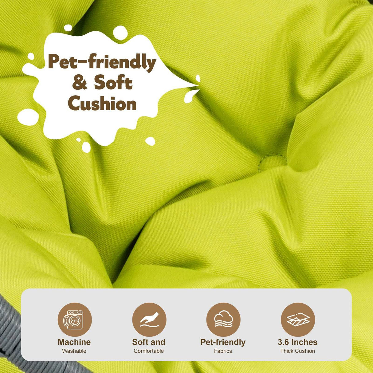 Indoor Green Cat Swing Bed With Stand And Cushion - Sleep Galleria